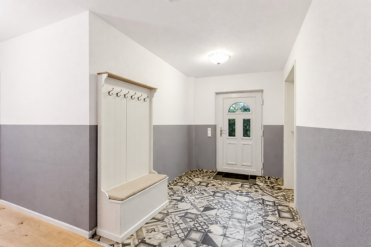 Flur in barrierearmen Bungalow A+ Effizienzhaus Allertal 