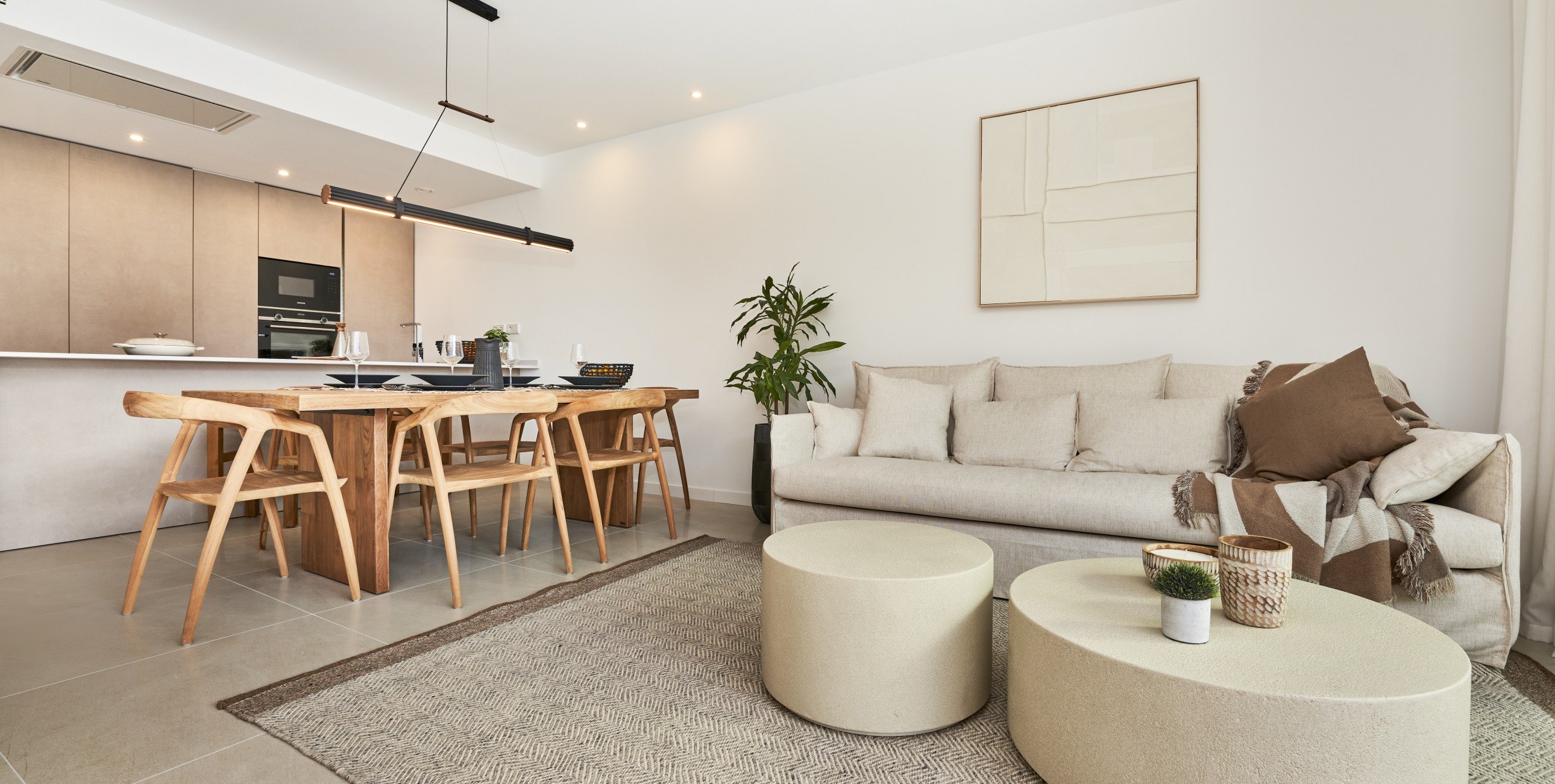 Wohnbereich Neubau-Apartment Sant Elm Mallorca