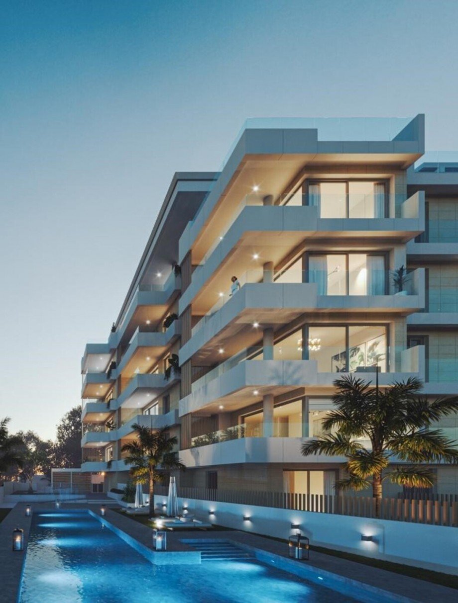 Au�enansicht Pool Etagenwohnung Benalm�dena Costa
