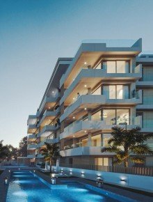 Visualisierung Pool Andalusien, Ben�lmadena: Neubau-Wohnung mit teilweisem Meerblick