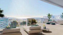 Penthouse Maisonette (bitte alle Bilder anklicken, um zu vergr��ern) Andalusien, Ben�lmadena: Neubau-Wohnung mit teilweisem Meerblick