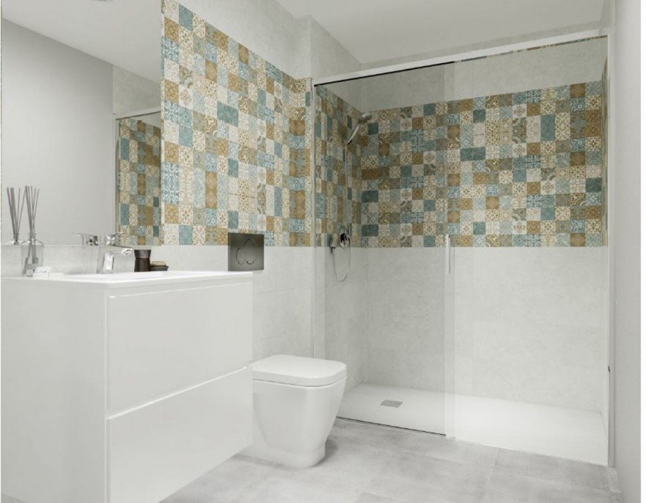Badezimmerfliesen 2 Dachgeschosswohnung 